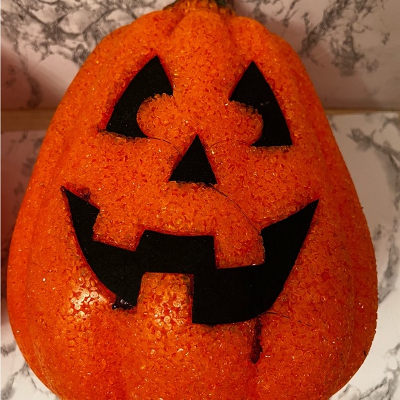 Vintage 1993 Light Up Pumpkin Jack O Lantern Halloween Rubber Mold set of 2 - Picture 7 of 9